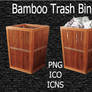 Bamboo Trash Bins