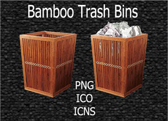 Bamboo Trash Bins