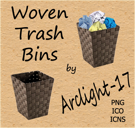 Woven Trash Bins