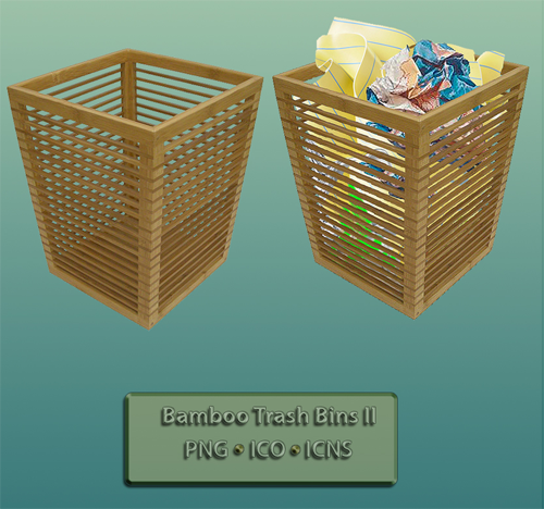 BAMBOO TRASH BINS II