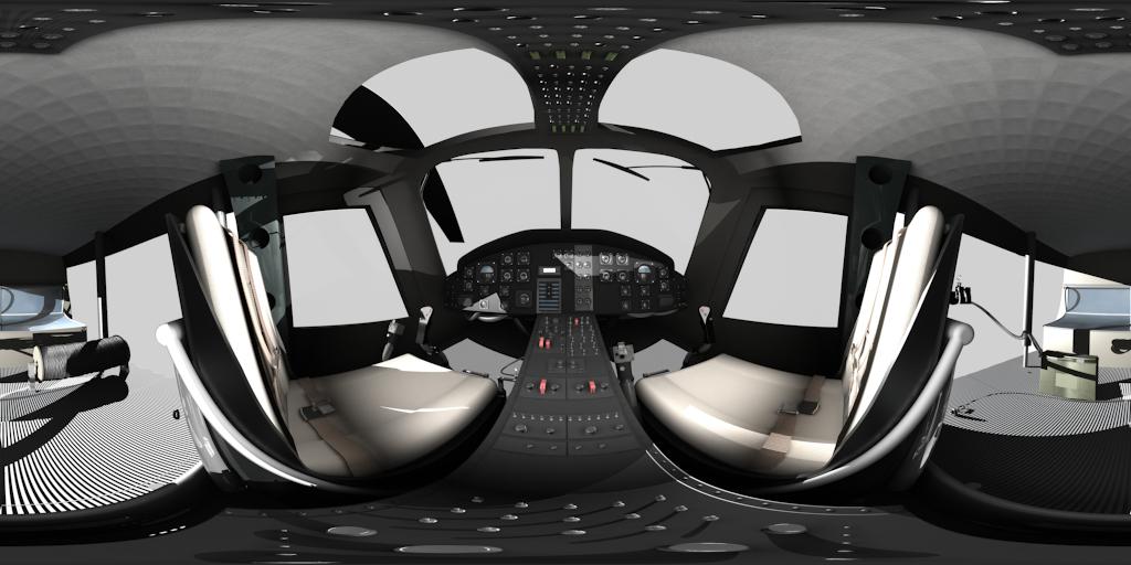 Bell 212 Interior | Panorama