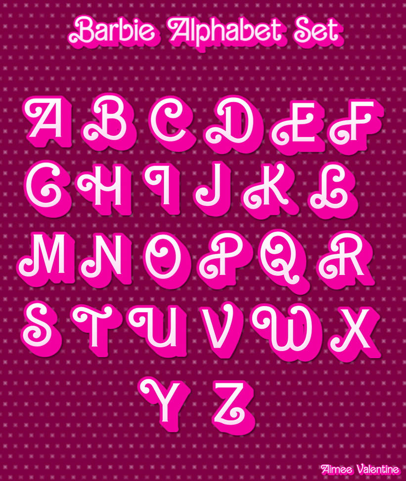 Barbie Alphabet Set by LadyValsArt1983 on DeviantArt