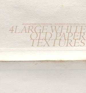 4 large WHITE old paper