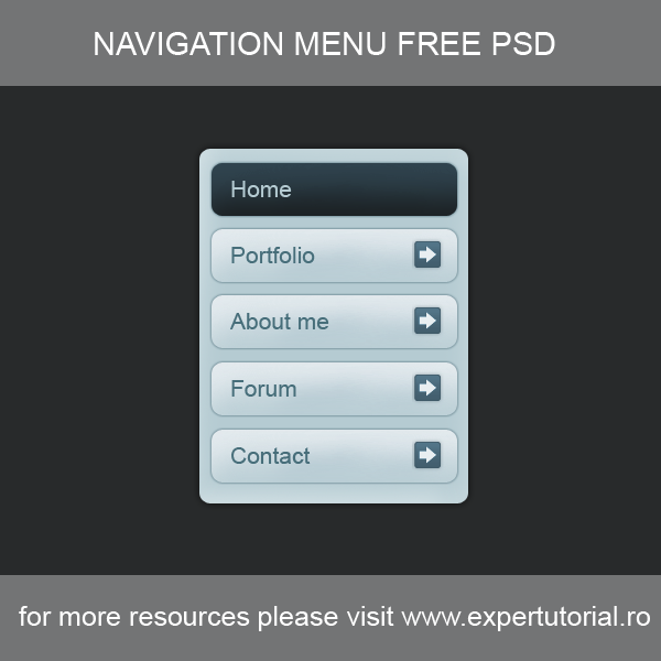 Navigation Menu Free PSD