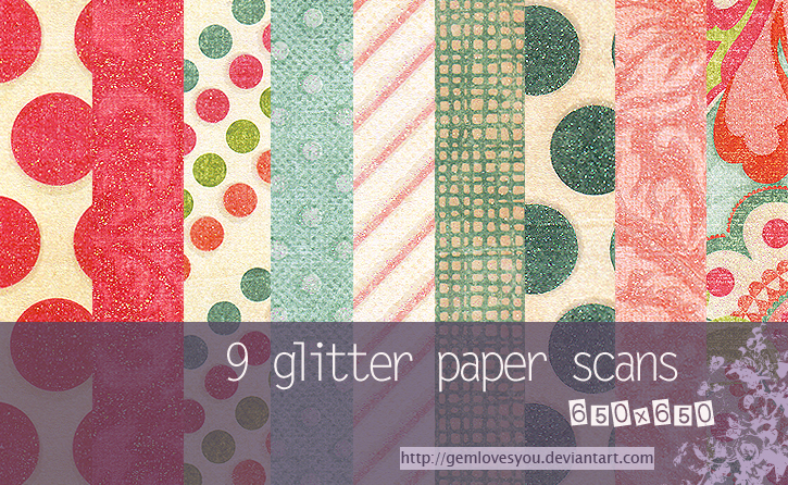 Glitter Paper Scans