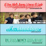 Pack 3- 3 Textos PNG de Canciones de 1D