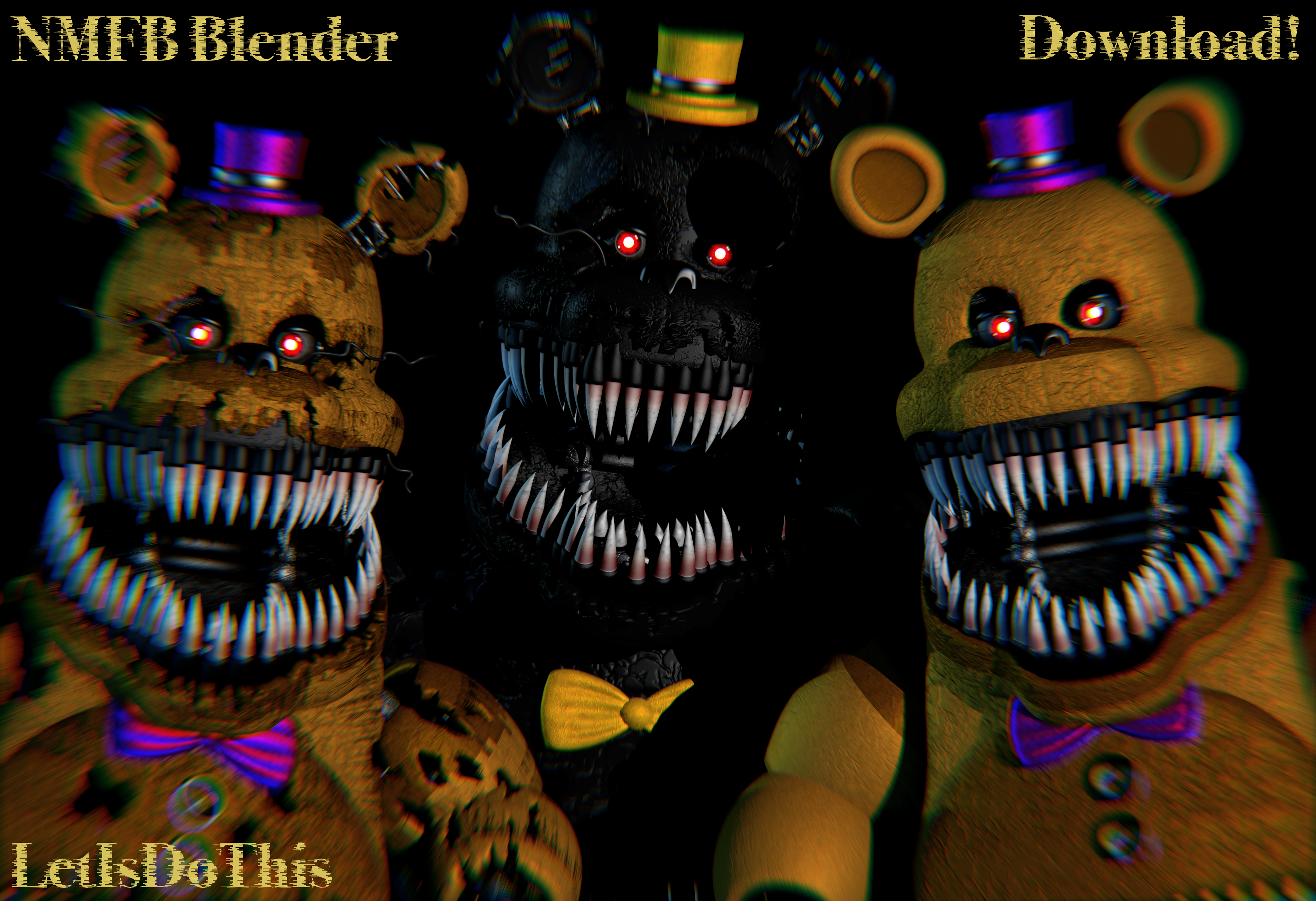 Fnaf UCN Nightmare Fredbear by Spring-o-bonnie on DeviantArt