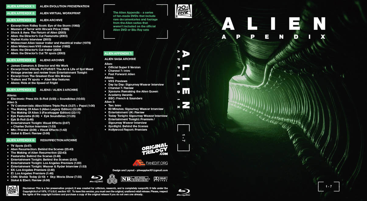 Alien Appendix - Blu Ray DVD Artwork by Pineapples101 on DeviantArt