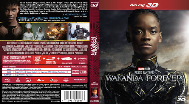 Black Panther Wakanda Forever - 3D Blu Ray Artwork