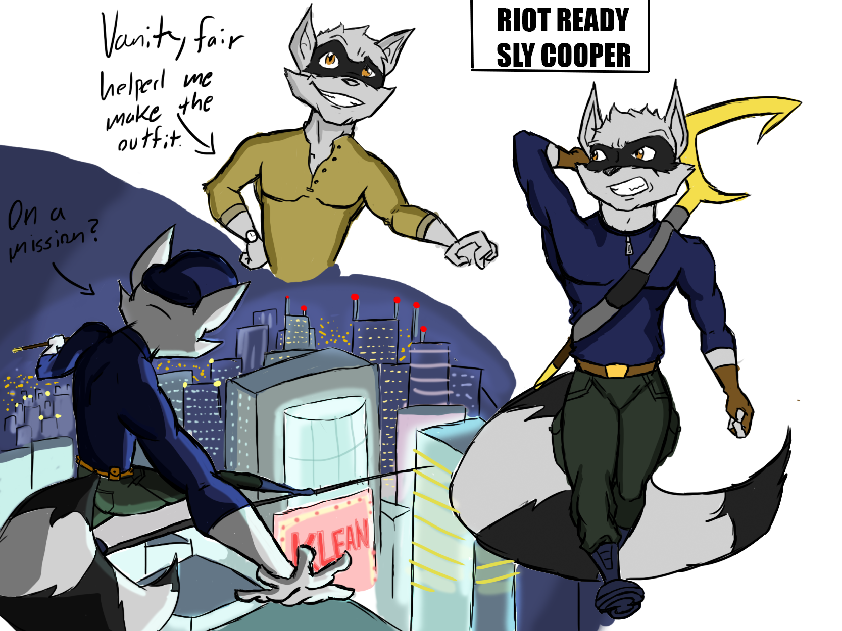 Sly Cooper sketches