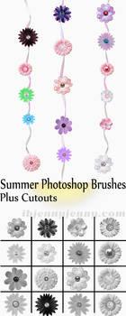 16 Free Summer Flowers Photoshop Brushes + Cutouts