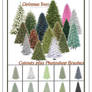 Free Christmas Trees Photoshop Brushes plus Cutout