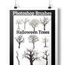 Free Halloween Trees Photoshop Brushes