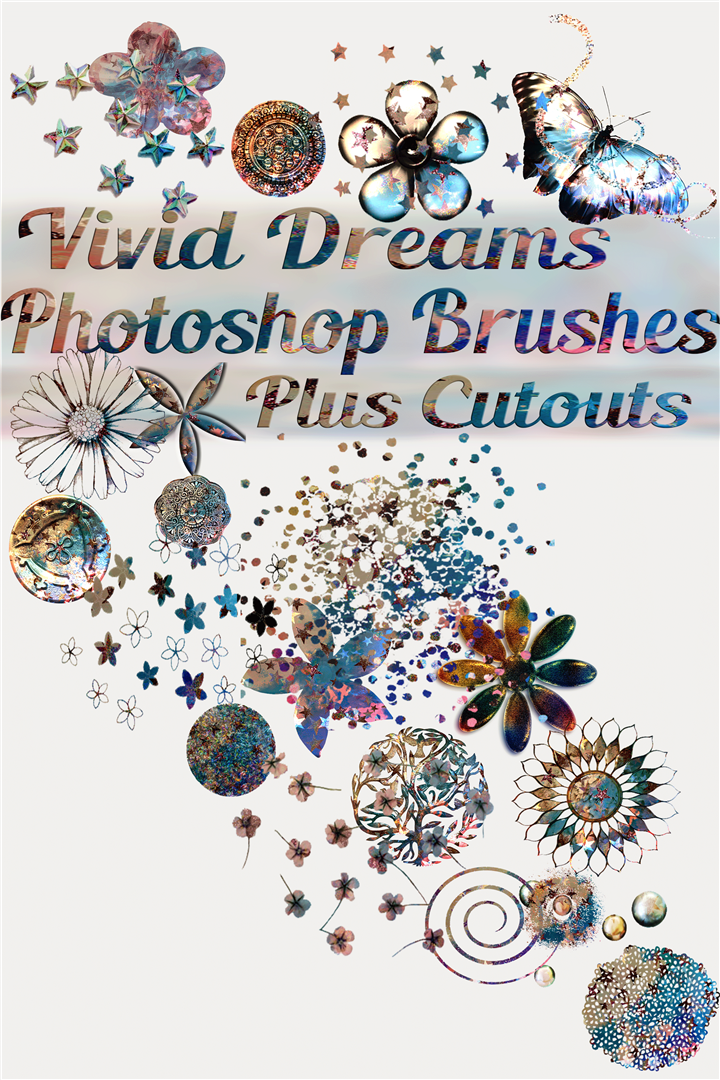 Free Vivid Dreams Photoshop Brushes plus Cutouts