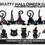 Bratty Halloween Cats Photoshop Brushes Plus PNG's