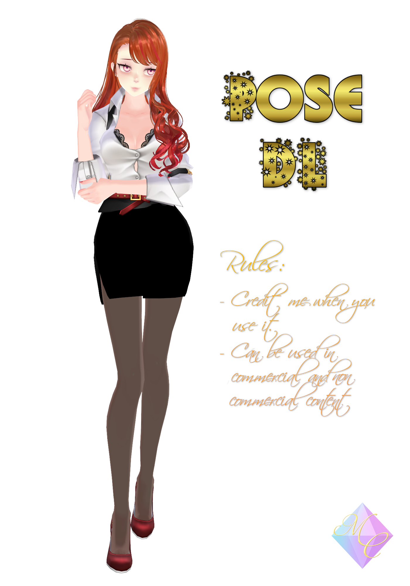MMD Pose 1 DL by LadyMegum on DeviantArt