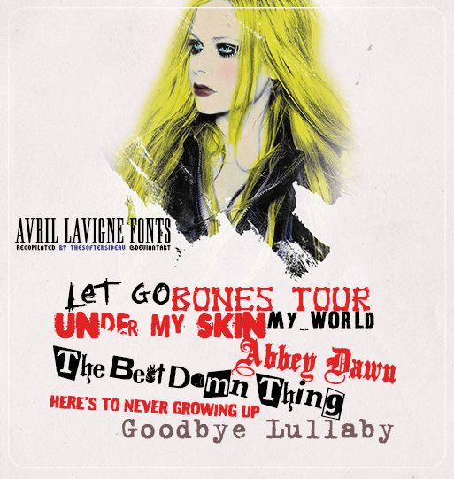 Pack de fonts de Avril Lavigne