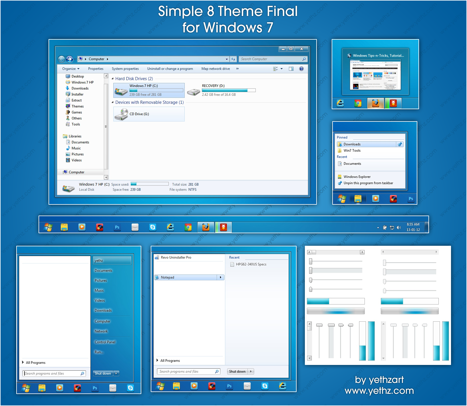 Simple 8 Theme Final for Windows 7