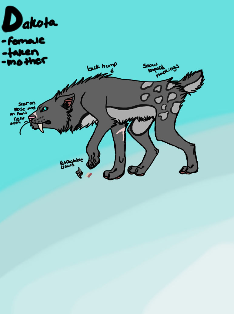Dakota 2014 ref sheet by XForgottenCreaturesX on DeviantArt