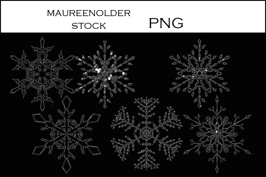 STOCK Snowflakestar png silver