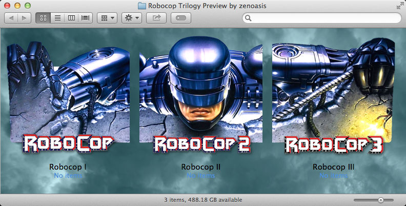 Robocop Trilogy sequential folder icon by zenoasis on DeviantArt