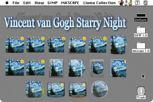 Vincent van Gogh Starry Night folder icon pack