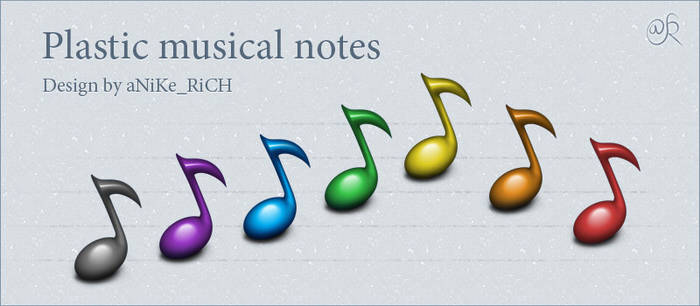 Plastic musical notes
