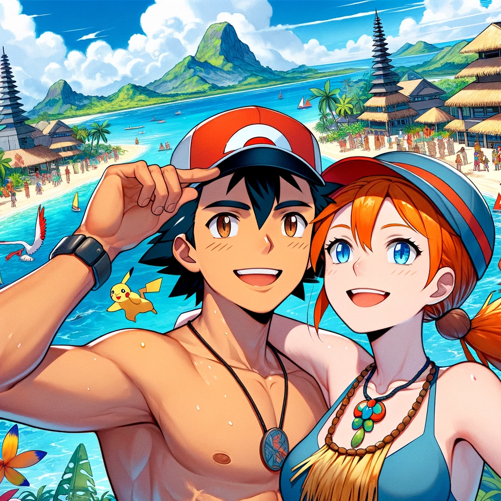 Ash and Misty Visit Micronesia by Maruku24 on DeviantArt