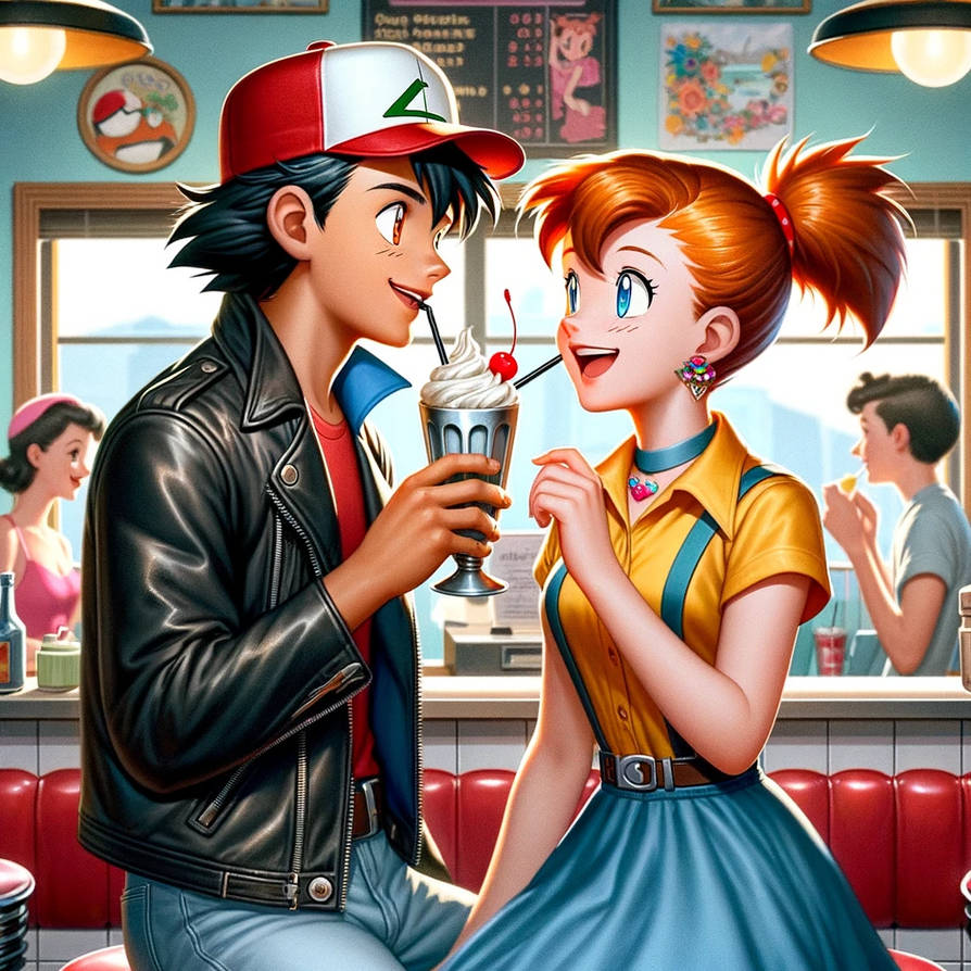 Ash and Misty During The 1950's by Maruku24 on DeviantArt