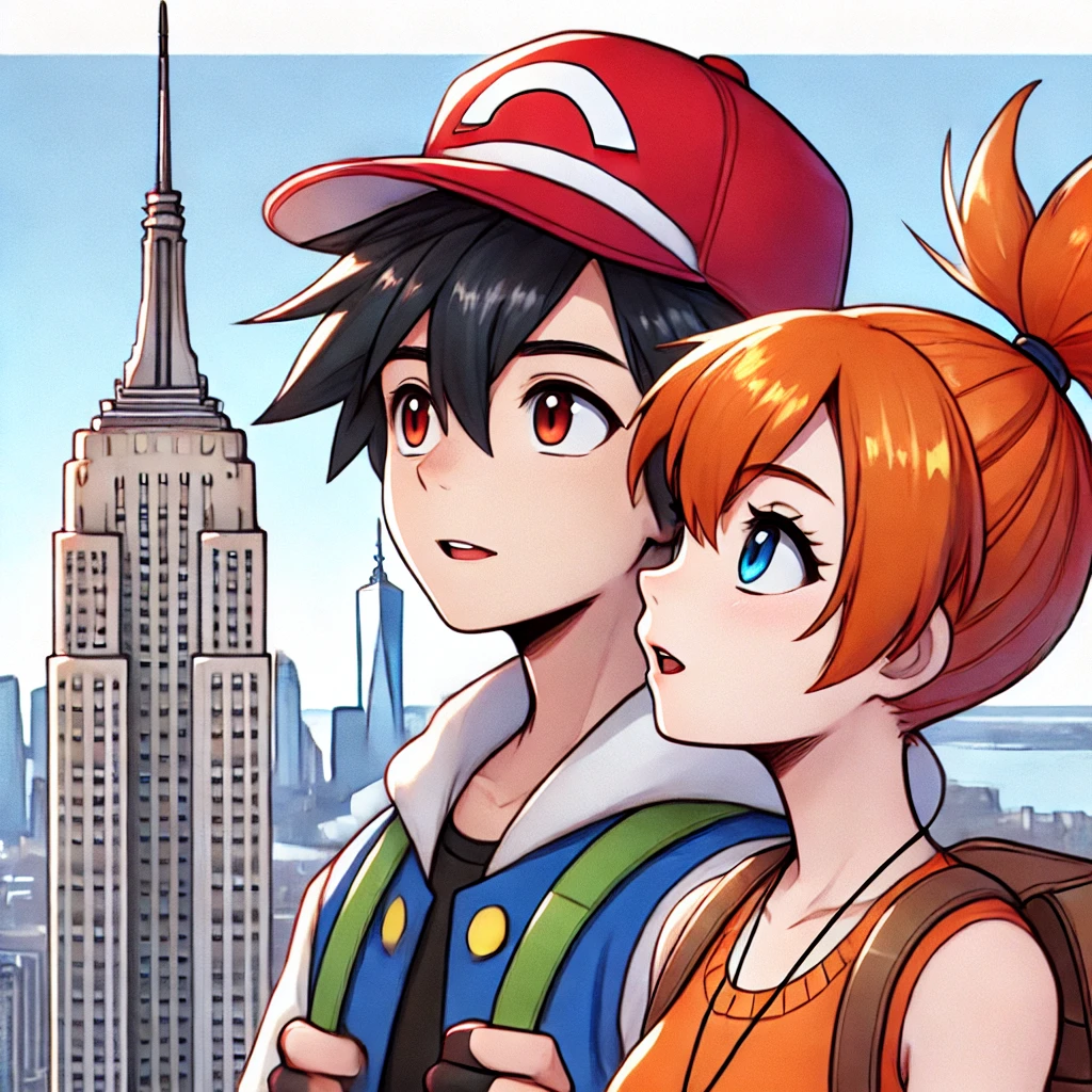 Ash and Misty Visiting The Empire State Building by Maruku24 on DeviantArt