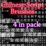 chinese script brushes