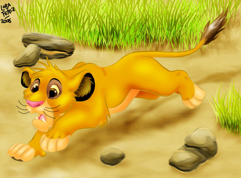 Simba running by LobaFeroz on DeviantArt