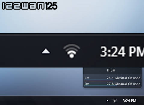 White circular wireless network sys.tray icon