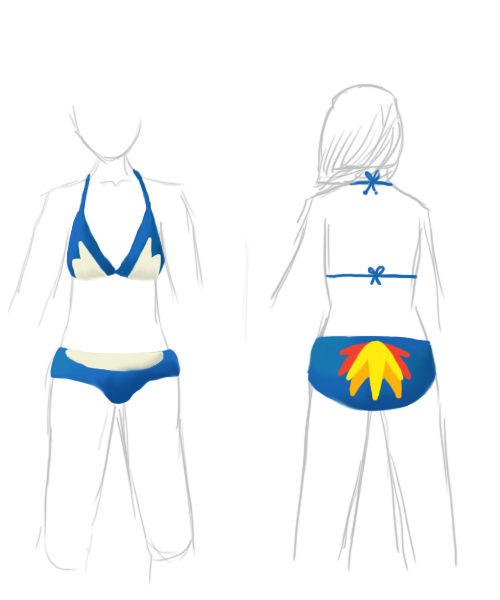 Cyndaquil Swimsuit (Without Skirt)