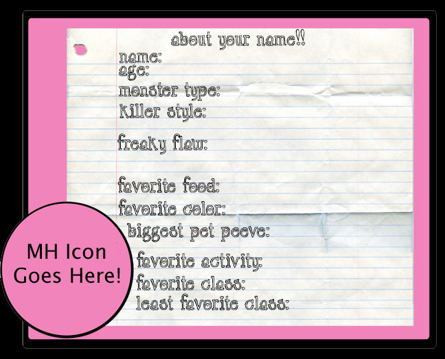 Monster High DA ID Template by KittRen on DeviantArt
