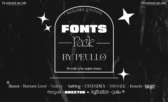 FONTS PACK 01 by peullo