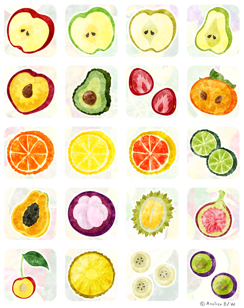高評価なギフト fruits_icon_2024__cross_sectio ボール