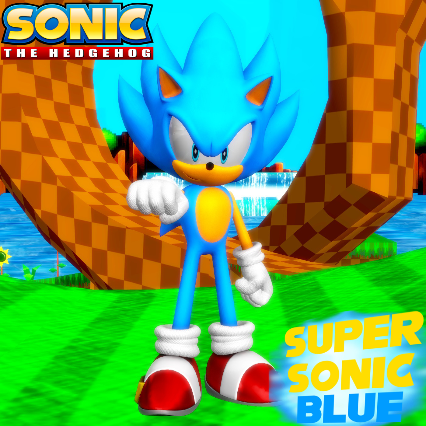 Blue-Eyed (Cyber ?) Super Sonic [Sonic Heroes] [Mods]