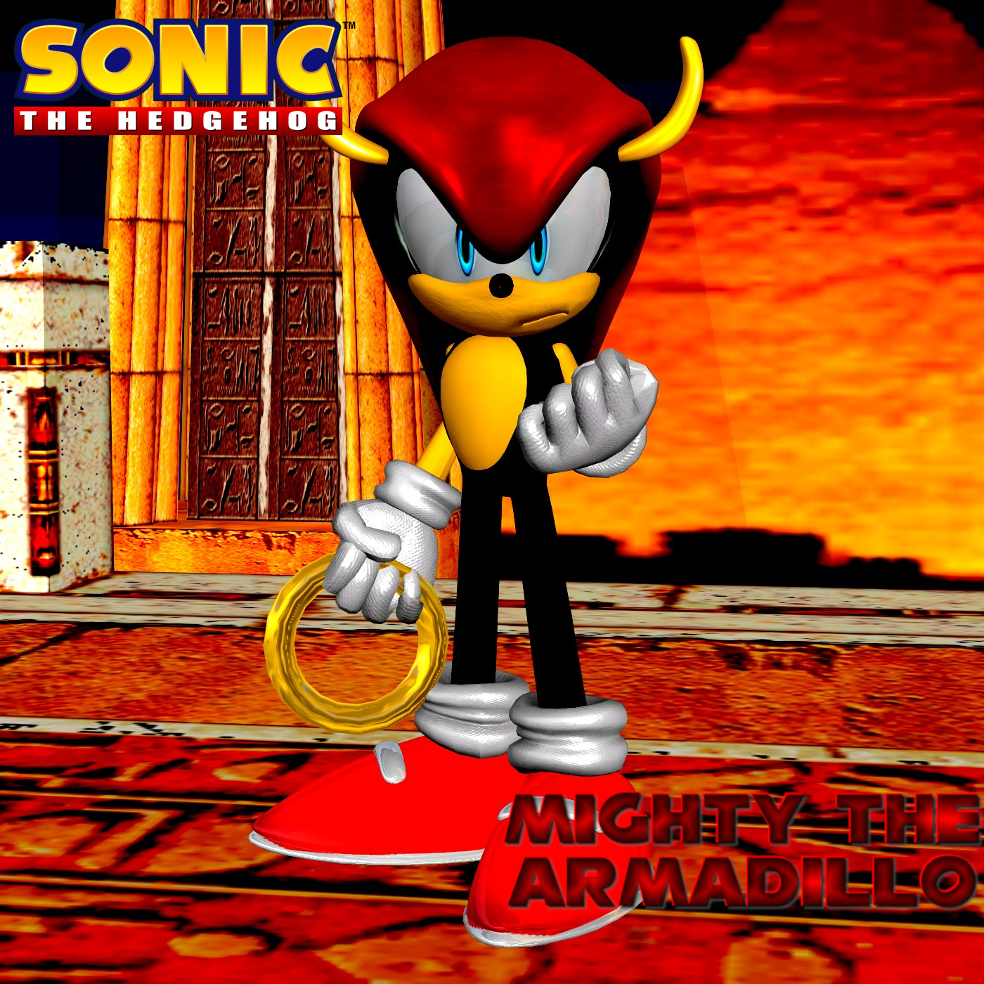 Sonic 2 SMS - Mighty the Armadillo by PixelMarioXP on DeviantArt