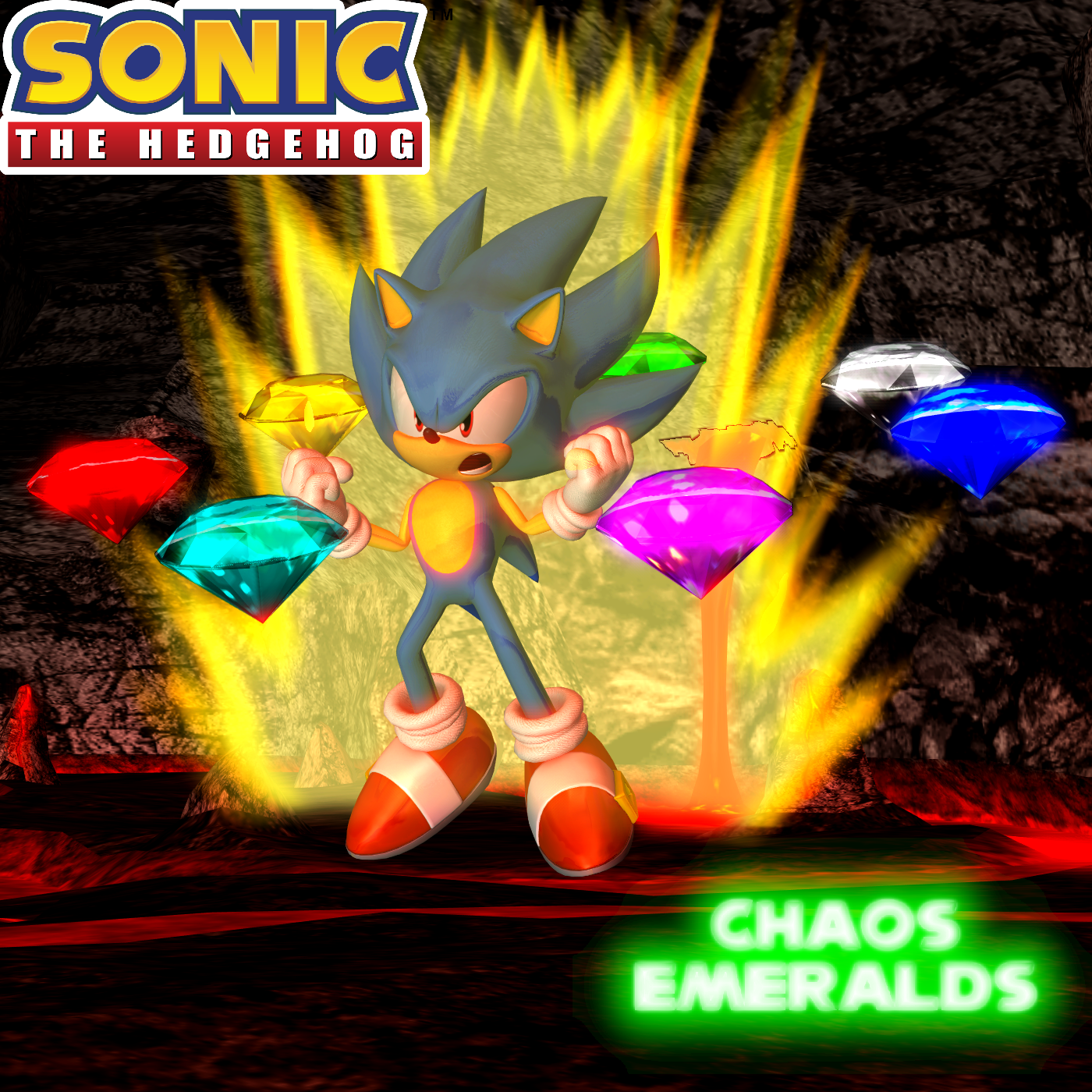 ArtStation - The United Power of The Chaos Emeralds! - Super Sonic (movie)