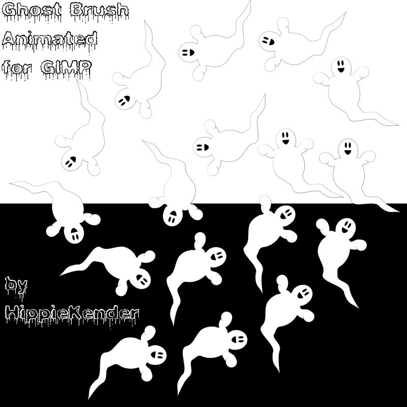 Ghost animated GIMP brush