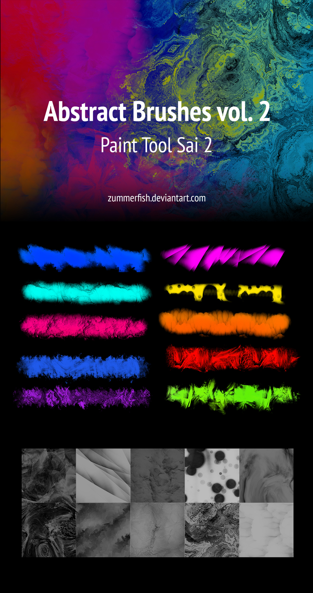 Abstract Brushes For Paint Tool Sai V2 by zummerfish on DeviantArt