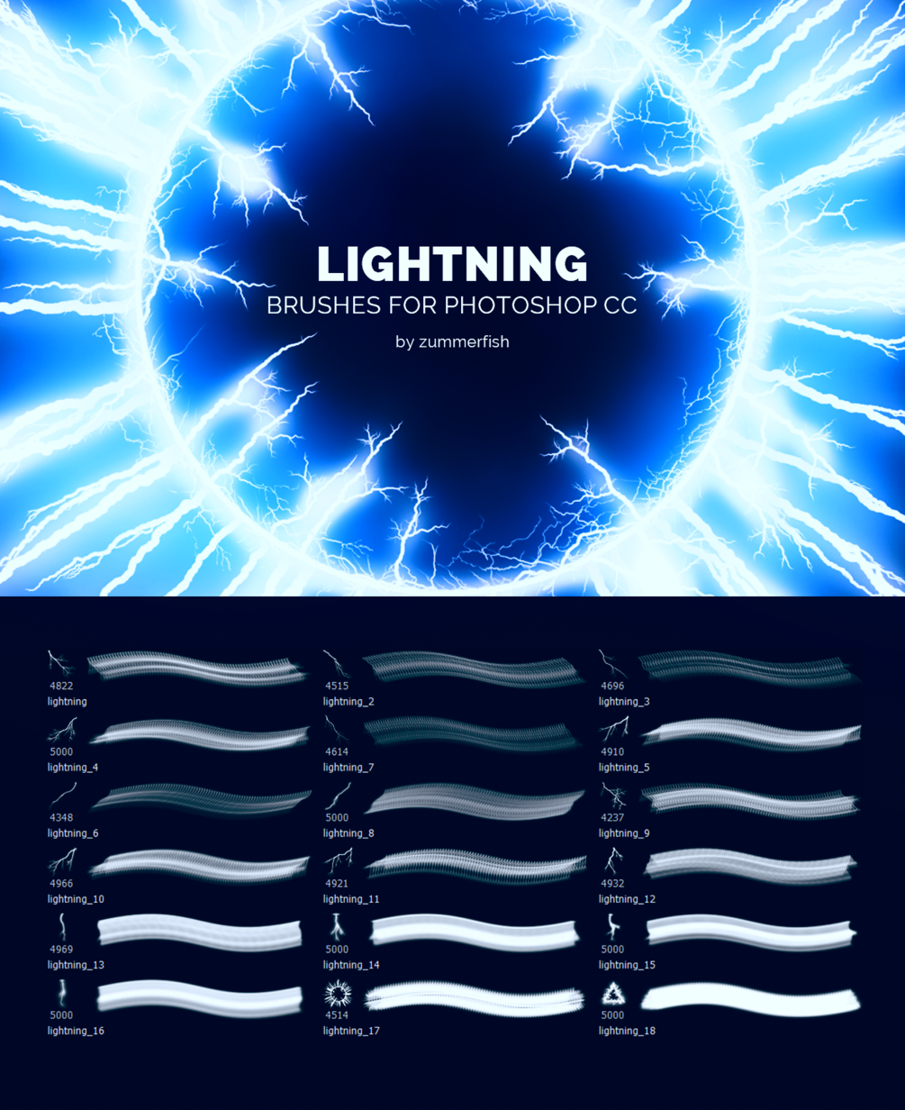 UHQ Lightning Brushes for CC by zummerfish on DeviantArt