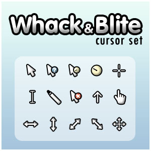 Whack and Blite cursor set