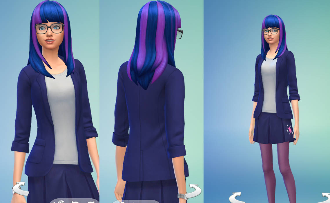 Sims 4 Twilight Sparkle Hair Modification V1 By Mrcinematograph On