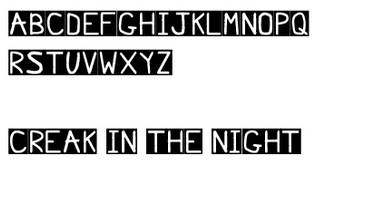 Creak in the Night Font