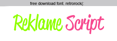 Reklame Script -Font-