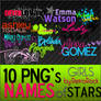 .1O Png pack: Names of stars