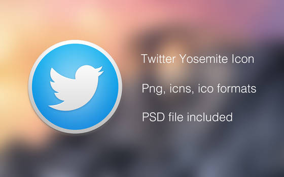 Twitter OS X Yosemite Icon by rkRusty