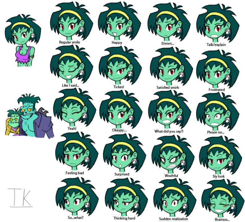 Rottytops expressions by Elleri1 on DeviantArt